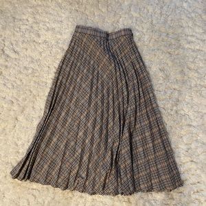 Pleated Plaid Skirt